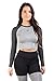 Jed North Women's Fitted Long Sleeve Crop Top Workout T Shirt