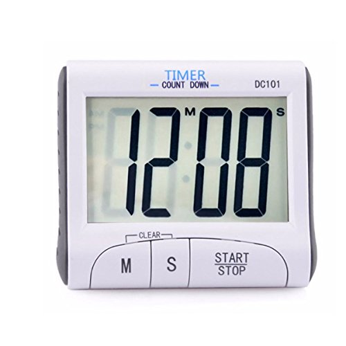 Digital Kitchen Timer & Stopwatch Big Digit Large Display Loud Alarm Magnetic Backing Stand Multifunctional Timers for Cooking Baking Sports Games Office (Battery Included)