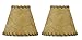 Urbanest Chandelier Lamp Shades 6-inch, Hardback, Faux Leather, Laced Trim, Clip on (Set of 2)
