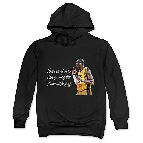 Tonygray Mens La Lakers 24 Kobe Bryant Hoodie Sweatshirt Black