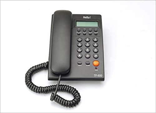Hello ! TF-600 CLI Caller ID Corded Landline Phone for intercom and EPABX Desk & Wall Mountable (Black) Hello ! TF-600 CLI Caller ID Corded Landline Phone for intercom and EPABX Desk & Wall Mountable (Black)
