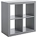 Better Homes and Gardens Bookshelf Square Storage Cabinet 4-Cube Organizer (Gray)