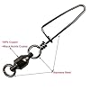 Easy-Catch-10-30-Pack-High-strength-Fishing-Ball-Bearing-Swivel-with-Coastlock-Snap-Strong-Welded-Ring-for-Saltwater-Fishing-18Lb-to-440Lb-100-CopperStainless-Steel-with-Black-Nickle-Coated Easy-Catch-10-30-Pack-High-strength-Fishing-Ball-Bearing-Swivel-with-Coastlock-Snap-Strong-Welded-Ring-for-Saltwater-Fishing-18Lb-to-440Lb-100-CopperStainless-Steel-with-Black-Nickle-Coated