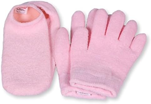 Luxurious Moisturizing Gloves Socks Pack - For Men and Women - Soft Cotton with Thermoplastic Gel Lining - Work on Cracked Feet and Hands - Infused with Botanical Oils - One Pair of Each