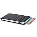 Slim Wallets for Men - Mens Wallet Card Holder - Minimalist Front Pocket Wallet with Elastic (Black-MF)