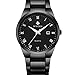 WWOOR Men's Watch Analog Quartz Waterproof Watch with Date Fashion Business Stainless Steel Casual Gift Wrist Watches (Gold Black&Gold&Blue&Black)