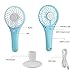 Intsun Battery Operated Portable Fans USB Mini Handheld Fans Pocket Personal Fans for Travel Office Desk Outdoor Indoor (Blue)