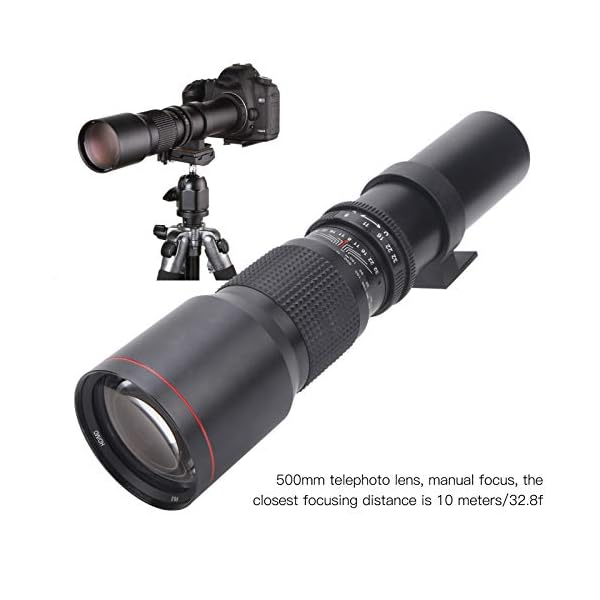Mavis Laven Kameraobjektiv Tragbares 500-mm-F8-F32-Super-Teleobjektiv Manuelle Fokussierung für T2-Mount-Prime-Objektiv… – Bild 6