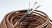Coffee Brown 18/3 25 ft 3-wire Flat Cloth Covered Wire Antique Lamp Cord Cloth Electrical Cord 3 Core Round Cord, 18ga. Vtg Lamp Wire Antique