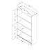 South Shore Tiara Kids 4-Shelf Bookcase - Adjustable Shelves, Pure White