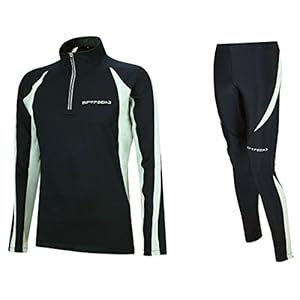 Airtracks Heren winter functionele hardloopset – thermische hardloopbroek lang Pro + Thermo loopshirt lange mouwen Pro…