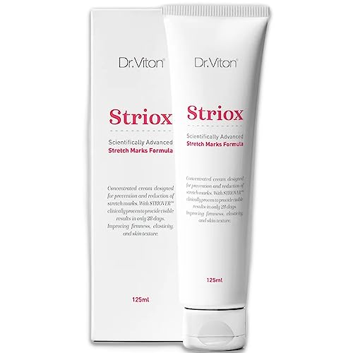 Dr. Viton STRIOX Scientifically Advanced Stretch Marks Cream 4.23 Fl. Oz. (125 ml), Reduces the Appearance of Stretch Marks and Prevents the Creation of New Stretch Marks