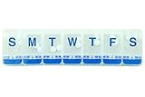 Ezy Dose 7-Day Classic Pill Reminder, 2XL Jumbo Size, Blue
