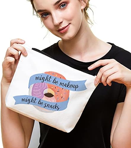 Funny Makeup Cosmetic Bag Zipper Pouch | Cute Might Be Makeup Might Be Snacks Cosmetic Travel Bag Toiletry Make-Up Case Multifunction Pouch Gifts for Women Girls Friend Mom Sister Teens 3 Funny Makeup Cosmetic Bag Zipper Pouch | Cute Might Be Makeup Might Be Snacks Cosmetic Travel Bag Toiletry Make-Up Case Multifunction Pouch Gifts for Women Girls Friend Mom Sister Teens