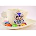 Jzcky Shzrp Lovely Owl Shape Crystal Rhinestone Keychain Key Chain Sparkling Key Ring Charm Purse Pendant Handbag Bag Decoration Holiday Gift(Blue)