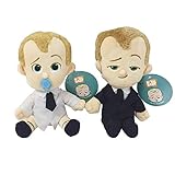 PAPWELL Set 2 Boss Baby Toys 8-9 inch Hot Soft Stuffed Plush Toy Christmas Halloween Birthday Cotton Collectable Gift Movie Cartoon Big Collectible Cute Large Collectibles for Kids Children