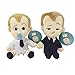 PAPWELL Set 2 Boss Baby Toys 8-9 inch Hot Soft Stuffed Plush Toy Christmas Halloween Birthday Cotton Collectable Gift Movie Cartoon Big Collectible Cute Large Collectibles for Kids Children