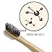 Natural Toothbrush with Bamboo & Charcoal Fibre Bristles from LiveCoco | Bamboo Toothbrush Medium | Activated Charcoal Powder | Bamboo Toothbrush Charcoal | Charcoal Toothbrush