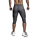 MAIKANONG Mens 3/4 Joggers Slim Fit Shorts Tapered Sweatpants for Gym Running Athletic