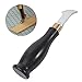 WUTA Leather Edge Creaser 1.5mm Leather Edge Creasing Tool,Stainless Steel Edge Marking Leather Craft Black Wood Handle Tools 1 Piece