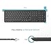 Rechargeable Wireless Keyboard Mouse, Jelly Comb KS037 Ergonomic Ultra Slim Full Size Metal Wireless Keyboard and Mouse Combo Set for Windows, Computer, Desktop, PC, Notebook, Laptop (Black)