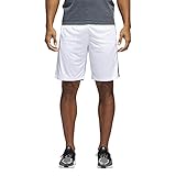 adidas Men's Designed-2-Move 3-Stripe Shorts, White/Black, Large