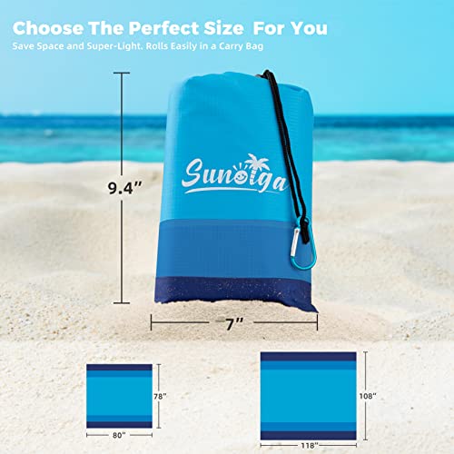 Sunolga Beach Blanket 118'' X 106'' Oversize Waterproof Beach Blankets