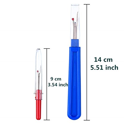Kasmena 40Pcs Colorful Hand Sewing Seam Ripper,Thread Stitch Remover Tool,Cross Stitch/Embroidery Hand Needles,Soft Tape Measure and Storage Bag for Sewing and Craft Art Work