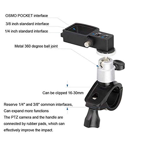 Taoke Mount Holder for Bicycle, Motorcycle Bracket Holder Expansion Accessories for DJI OSMO Pocket Camera - Thumbnail 3