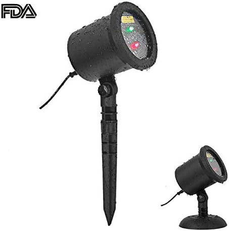 WOOSKY Waterproof Decorative Chrismas Laser Light Red and Green Landscape Spotlights for Garden/Yard/Wall Family Party outdoor laser light SY-RG601