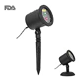 WOOSKY Outdoor/Indoor Waterproof Decorative Chrismas Laser Light Red and Green Landscape Spotlights for Garden/Yard/Wall Family Party Laser Light Show