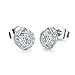 Fashion Jewelry 18k White Gold Plated Cubic Zirconia Studs Huggies Earrings for Women