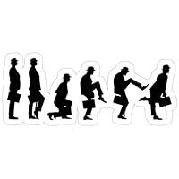 Jess-Sha Store 3 PCs Stickers Ministry of Silly Walks T Shirt, Ministry of Silly Walks Sticker for Laptop, Phone, Cars, Vinyl Funny Stickers Decal for Laptops, Guitar, Fridge