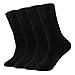 DAVID ARCHY Men's 4 Pack Cotton Ultra Soft Thermal Heavy Thick Warm Knit Dress Trouser Socks (6~9, Black)