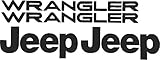 Set of Jeep Wrangler Replacement Vinyl Stickers Decals YJ TJ pick your color (BLACK MATTE)