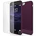 Encased Ultra Thin Slider Shell Case for iPhone 6/6s Purple with Screen Protection (Slim-fit design) (Merlot Purple)