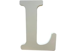 8inch/20cm Tall White Standing Wooden Letters, 0.8inch/2cm Thick Unfinished Wood Letters Wooden Alphabet Letters for DIY Craf