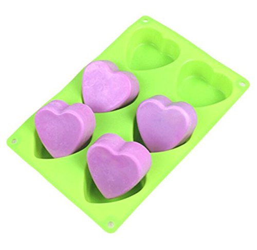 2 Silicone Heart Shaped Molds – Hearts for Valentine’s Day Baking - Shapes for Soap Candy Cake – DIY Baked Gifts Chocolate Supplies - Baking & Holiday Party Decoration - Random Colors Sent - Thumbnail 5