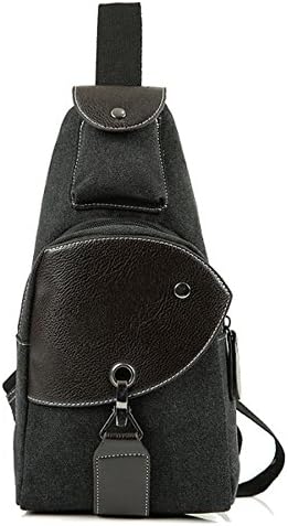 SYJO Mini Backpack Casual Canvas Chest Bag Sling Shoulder Bag Rucksack