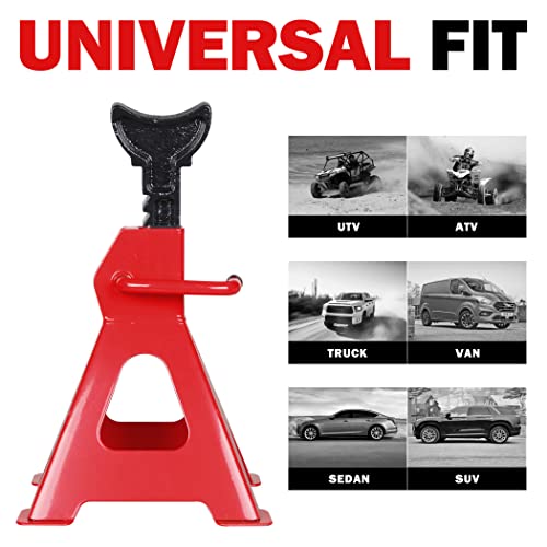 CARTMAN Car Jack Stands, 3 Ton (6,600 lb) Capacity Steel Car Lifting