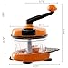 Migecon Manual Chopper Vegetable Hand-powered Crank Blender with 3 Blades Powerful Food Processor Apply to Onion Garlic Nuts Herbs for Salsa Salad Pesto Coleslaw Puree 6 Cups Capacity, Yellow