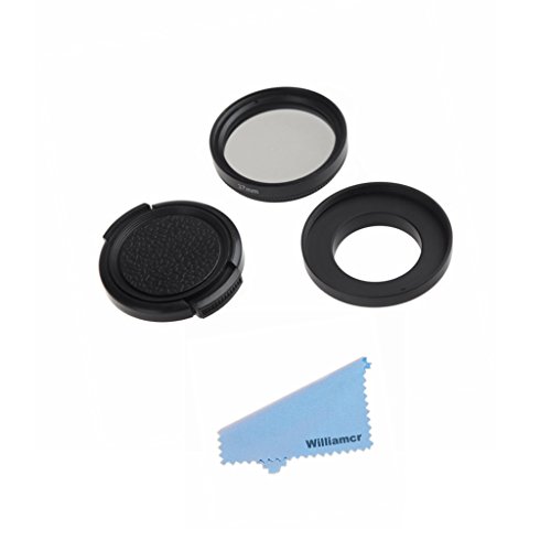 Williamcr Xiaomi Yi II 4K 4K+ Action Camera Lens Protective Cap Cover+37mm UV Filter Lens For XIAOMi Yi 2 4K 4K+ Camera Accessories