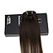 Ugeat 18inch Clip In Remi Hair Extensions Human Hair Dark Brown #4 Fading to #18 Dirty Blonde 100 Brazilian Silky Straight Clip in Human Hair 10Pcs 120Gram
