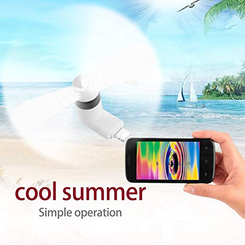 Mini Portable Lightweight USB Fan Plug & Play Sports Travel Camping Cooling Fan Phone Accessory Compatible for iPhone