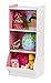 IRIS USA KSB-3PNK 3-Tier Storage Organizer Shelf with Footboard, 3 Shelves, White/Pink