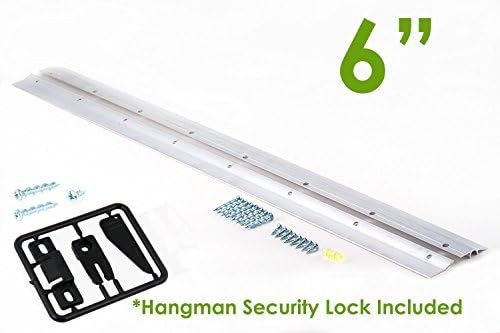 Hangman 6" Heavy-Duty Mirror and Picture Hanger with Security Lock Includes Walldog Anchorless Screws - Aluminum (HM-6D-SL)
