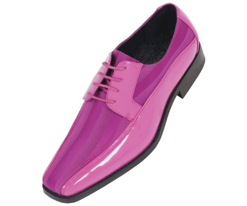 Viotti Mens Hot Pink Dress Oxford With Striped Satin Patent | Desertcart  Aruba