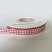 Red Gingham Ribbon Woven Edge Checkered Craft 25 Yards Ribbon Roll, 3/8 Inch Wide