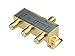 Monoprice Premium 3-Way Coax Cable Splitter - F-Type Screw, for Video VCR Cable TV Antenna, Gold Plated