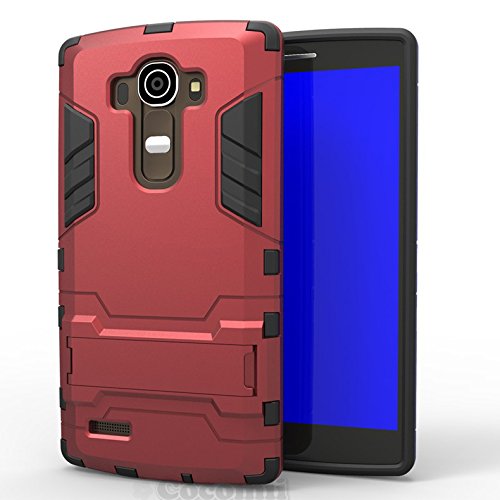 Cocomii Iron Man Armor LG G4 Case New [Heavy Duty] Premium Tactical Grip Kickstand Shockproof Hard Bumper Shell [Military Defender] Full Body Dual Layer Rugged Cover for LG G4 (I.Red)